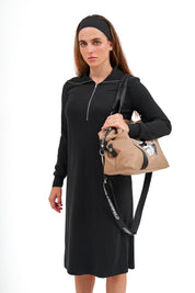 26WS1041 black serena half zip
