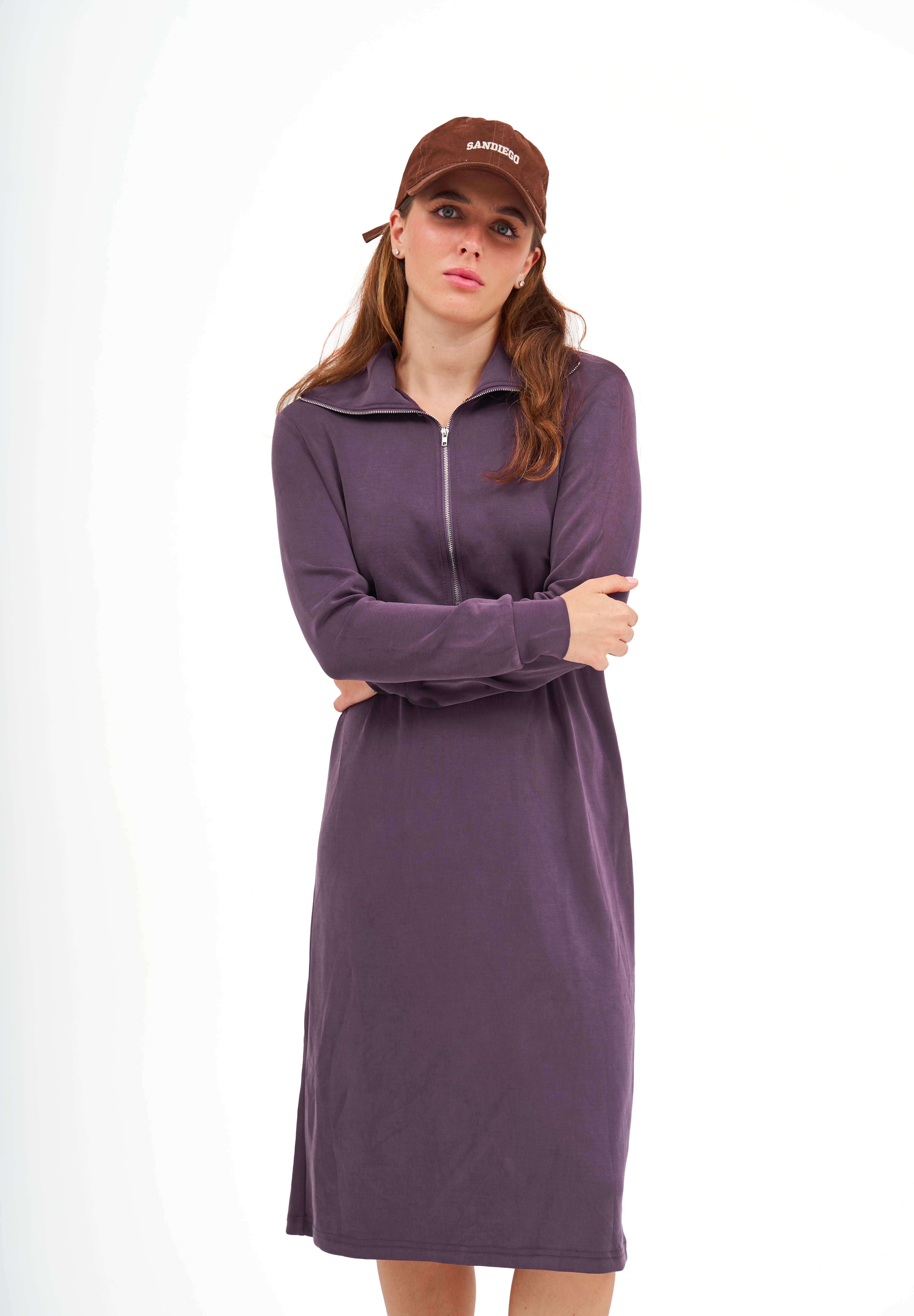 26WS1044 deep purple serena half zip
