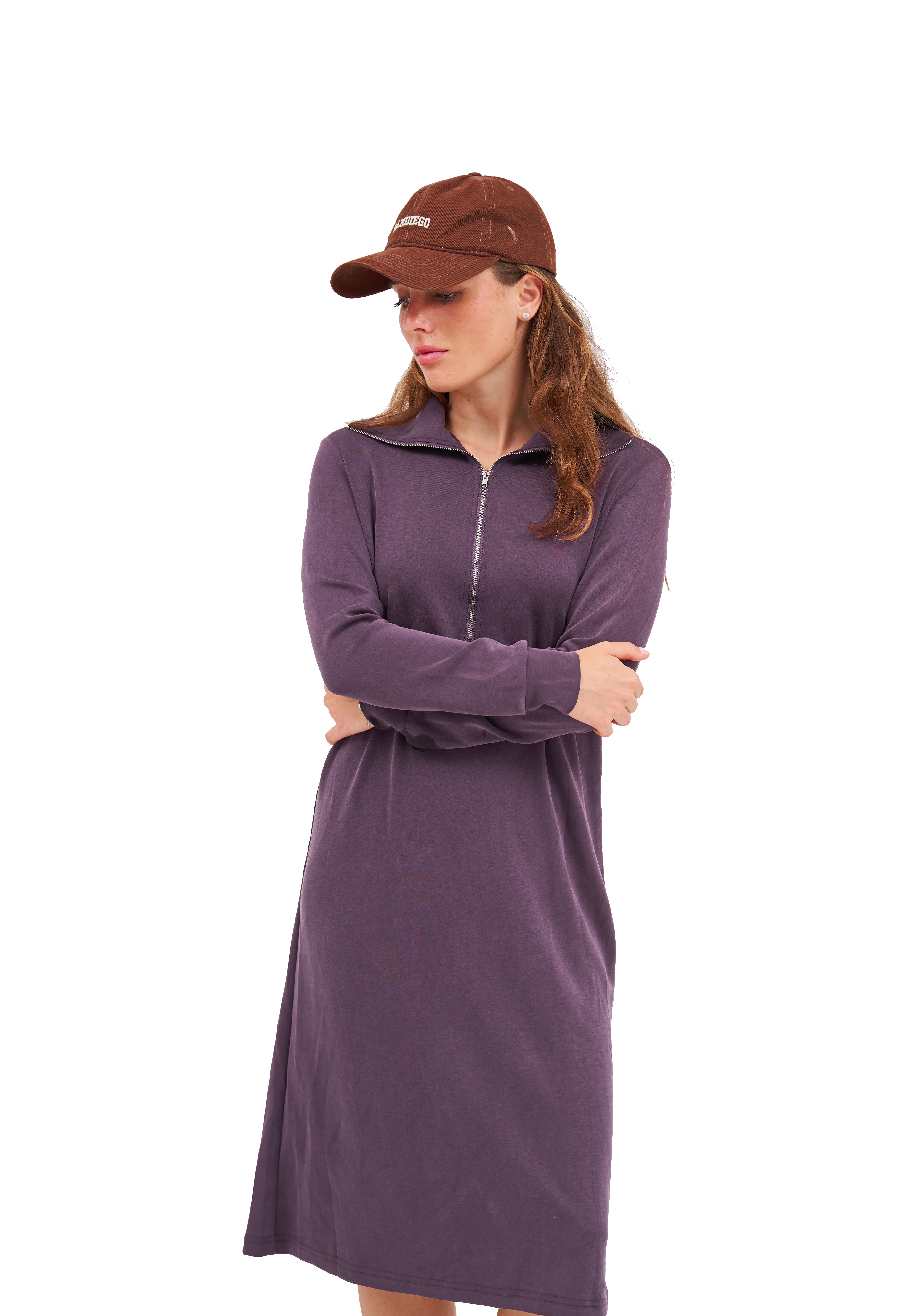 26WS1046 deep purple serena half zip