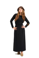 Empress Modest Maxi Dress — Black