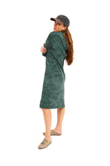 Haven Modest Hoodie Dress — Forest Green