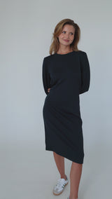 Modest Jade Puff Sleeve Dress – Women's Fashion