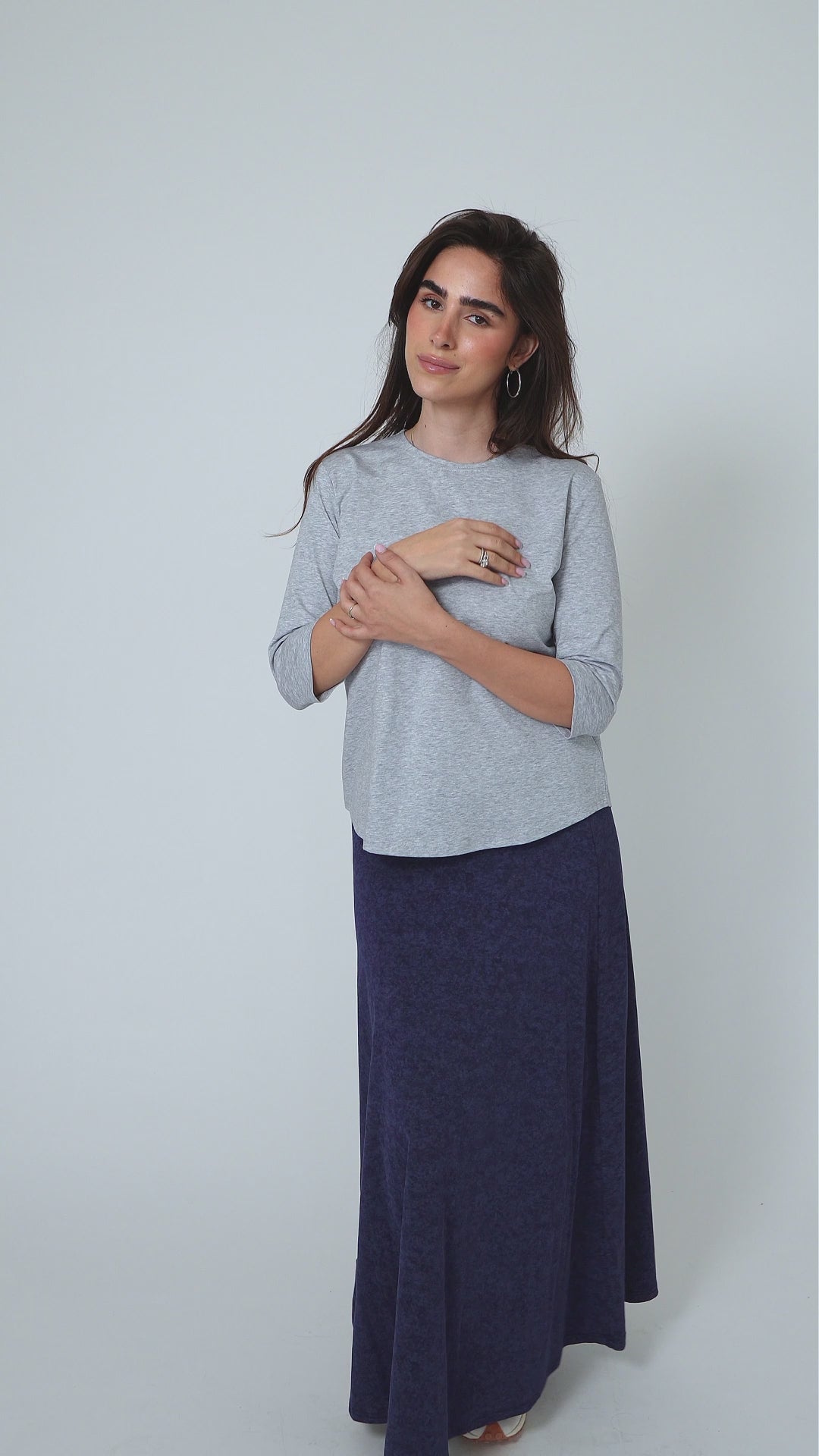 Denim Wash Dalia Maxi Skirt