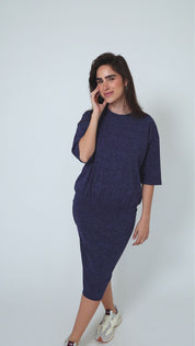 Denim Wash Pencil Skirt