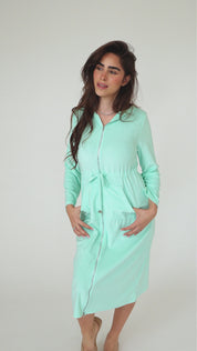PLC Hoodie Dress - Mint