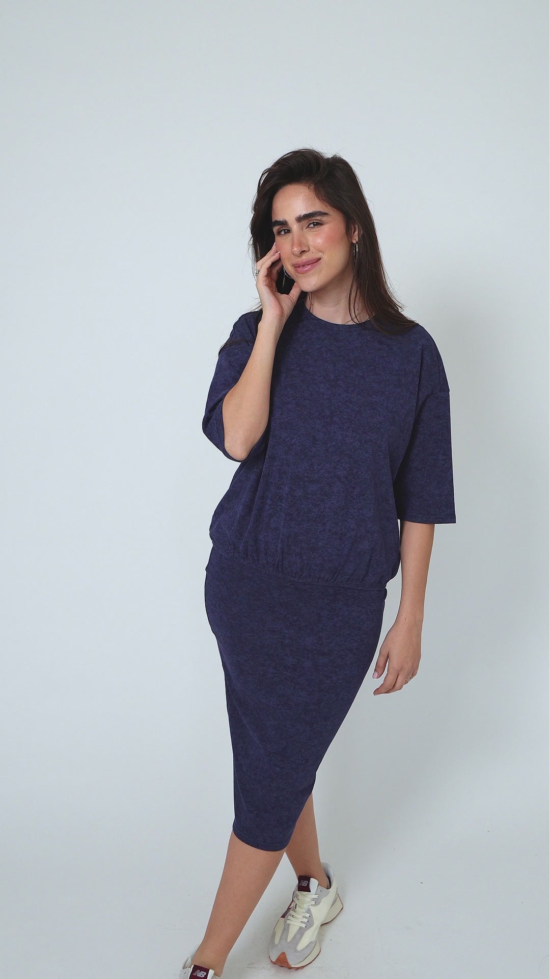 Denim Wash Balloon Top