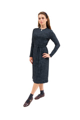 Seraphine Modest Midi Dress — Charcoal