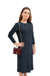 Daniella Faye Seraphine loose basic dress in charcoal — modest women's FW26 collection, photo 4