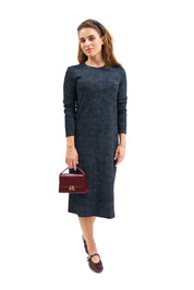 Daniella Faye Seraphine loose basic dress in charcoal — modest women's FW26 collection, photo 6
