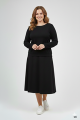 Modest Black Dalia Skirt – Women's Fashion