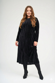 Back Zipper Dress - Black