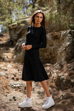 Load image into Gallery viewer, Black Ribbed Dalia Skirt