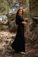 Load image into Gallery viewer, BLACK  DALIA SKIRT  LONG