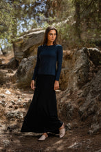 Load image into Gallery viewer, BLACK  DALIA SKIRT  LONG