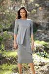 Grey Ribbed Asymmetrical SET (Top and Skirt included)