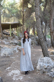 Silver Shimmer Maxi Dress